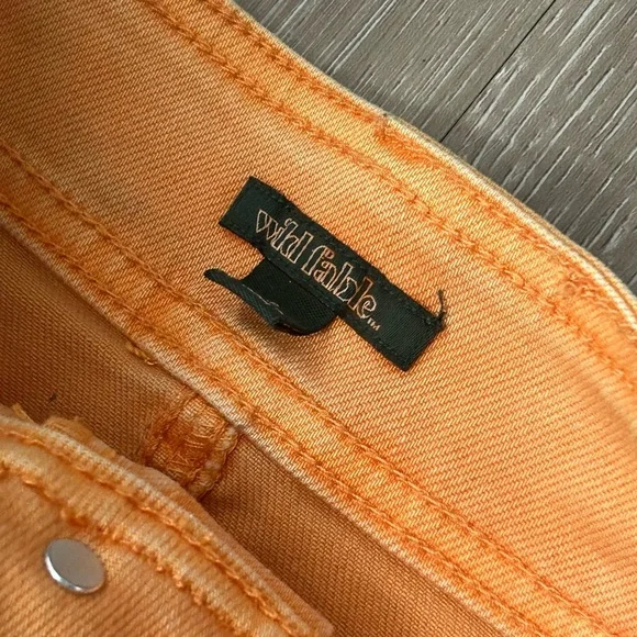 Orange Pleated Women's Skirt - Picture 3 of 3